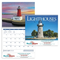 11 x 19 2024 Lighthouses calendar on 70# glossy paper and... from ASI 40480...
