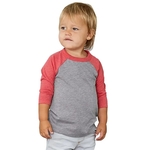 BELLA + CANVAS Toddler Three-Quarter Sleeve Baseball Tee