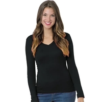 Women's Long Sleeve Deep V-Neck... from ASI 84358 S&S Activewear