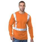 Bayside Men's USA-Made 50/50 Hi-Visibility Long Sleeve T-...