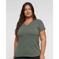 LAT Curvy Collection Women's Fine Jersey V-Neck Tee... from ASI 84358 S&S...