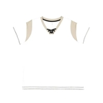 LAT Women's Curvy Lace Up Fine Jersey Tee