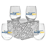 15 Oz. Stemless Wine Glass Thank You Set