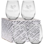 15 oz. Stemless Thank You Set - Deep Etched