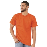 Adult pre-shrunk 100% cotton short sleeve t-shirt with a pocket, union......