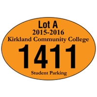 3" x 2" Oval White Vinyl Bumper Parking Permits
