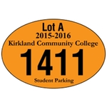3" x 2" Oval White Vinyl Bumper Parking Permits