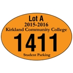 3" x 2" Oval Reflective Bumper Parking Permits