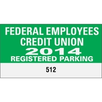 4.25" x 2.25" Reflective Bumper Parking Permits