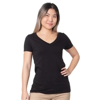Bayside Women's USA-Made Fine Jersey V-Neck T-Shirt... from ASI 84358 S&S...