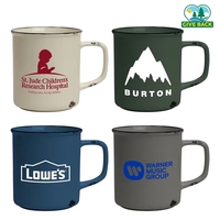 Distressed Stoneware 17oz Camp Mug