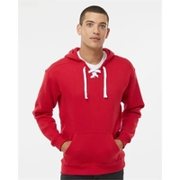 Adult sport lace hooded sweatshirt, 10.0 oz., 80/20 cotton/polyester. Blank...