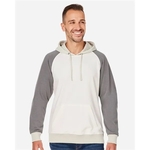 J. America Unisex Vintage Tricolor Hooded Sweatshirt