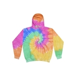 Colortone Unisex Tie-Dyed Full-Zip Hooded Sweatshirt