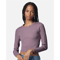 American Apparel Women's Baby Rib Long Sleeve Cropped Tee... from ASI 84358...