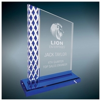 4.5" x 6.5" blue diamond ice award made of acrylic with... from ASI 92531...