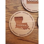 3.5" - Louisiana Hardwood Coasters