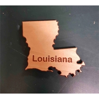 2" hardwood magnets featuring the shape of the State of Louisiana;... from...