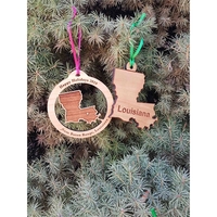 3.5" solid hardwood ornament featuring the shape of the State of... from ASI...