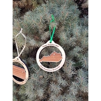 3.5" solid hardwood ornament featuring the shape of the State of... from ASI...