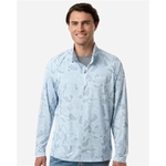 HUK Men's Airweight KC Printed Quarter-Zip Pullover