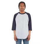 Shaka Wear Unisex Raglan Three-Quarter Sleeve T-Shirt