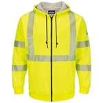 Bulwark Men's Hi-Visibility Zip-Front Hooded Fleece Sweat...