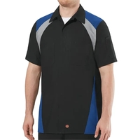 Tri-Color Short Sleeve Shop Shirt... from ASI 84358 S&S Activewear