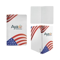 4" X 6" Patriotic Sewn Paper Cover Notebook... from ASI 30208 A P Specialties...