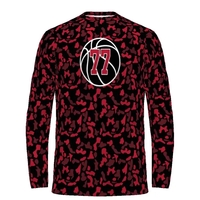 Custom adult sublimated long sleeve shooter training shirt with classic...