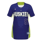Ladies FreeStyle Sublimated Two-Button Softball Jersey