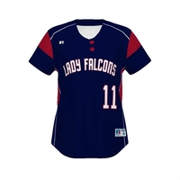 Ladies' FreeStyle Sublimated Two-Button Mesh Softball Jersey