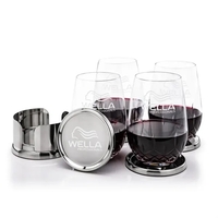 Baldoni Coasters & Templeton Stemless Wine Set