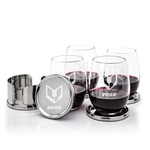 Baldoni Coasters & Stanford Stemless Wine Set