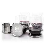 Baldoni Coasters & RIEDEL Stemless Wine Set