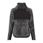 Boxercraft Women's Quilted Fuzzy Fleece Snap Placket Pull...