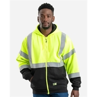 Berne Apparel Hi-Vis Class 3 Color Block Full-Zip Hooded ...... from ASI...
