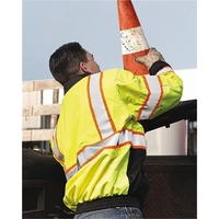 Bomber jacket with removable black quilted lining and reflected material......