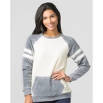 Boxercraft Women's Cozy Contrast Fleece Crewneck Pullover