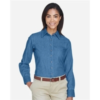 Harriton Women's Long-Sleeve Denim Shirt... from ASI 84358 S&S Activewear