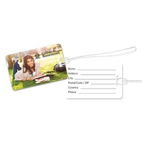 Luggage tag with 6" clear vinyl loop attached.... from ASI 71475 Minimedia...