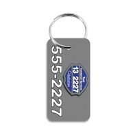 Keychain with 2-side lamination and die cutting.... from ASI 71475 Minimedia...