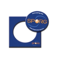 Magnetic photo frame with 0.025" thick magnetic surface and glossy...