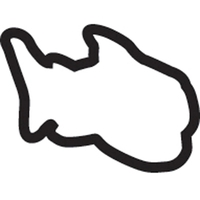 Shaped magnet with 0.020" thick surface, glossy lamination, and die...