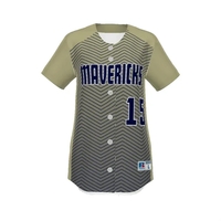 Girls' FreeStyle Sublimated Full-Button Softball Jersey