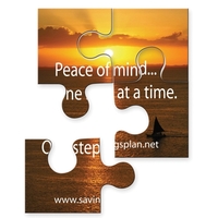 Magnetic puzzle, 4" x 4", with 4 pieces, 0.025" thick magnetic... from ASI...