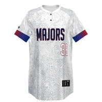 Girls' FreeStyle Sublimated 2-Button Softball Jersey