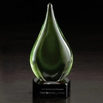 Fusion Art Glass Award w/ Black Base