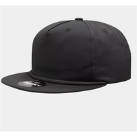 5 Panel High Profile Relaxed Cotton Blend Rope Hat