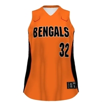 Girls FreeStyle Pin-Dot Sleeveless Softball Jersey